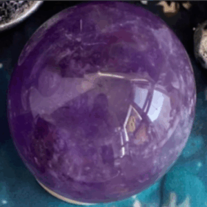 Amethyst crystal sphere