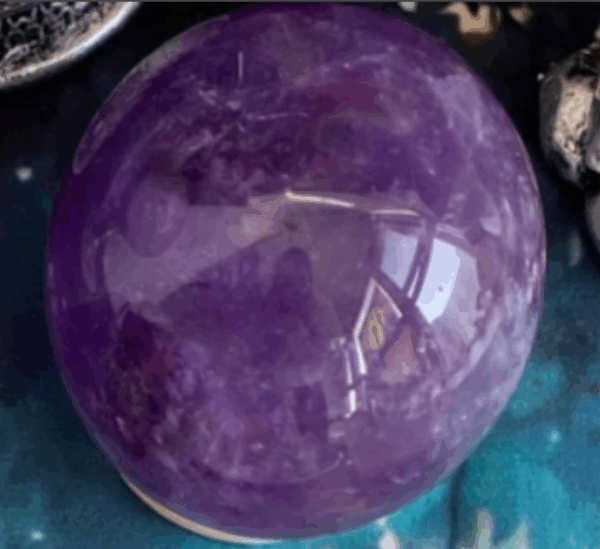 Amethyst crystal sphere