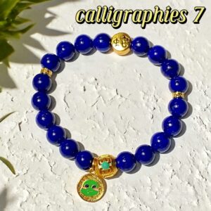 D89 Bead Bracelet: Golden Snake in Wild Dance, Surrounded by Wealth