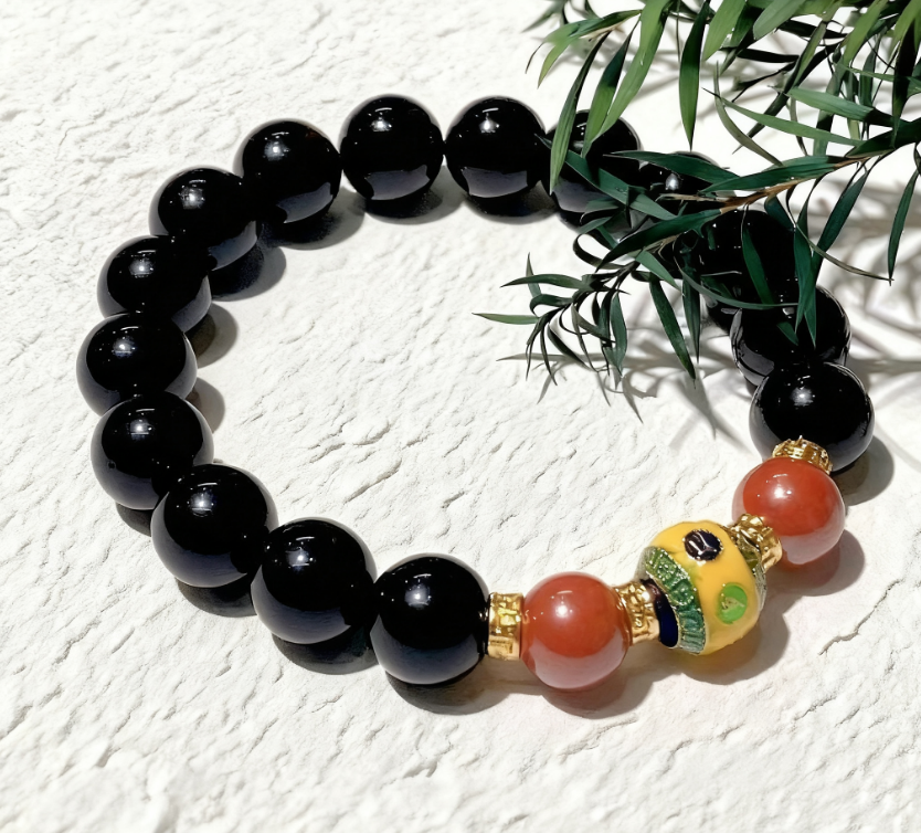 D100 Bead Bracelet: Shining Sand Six-Character Protection