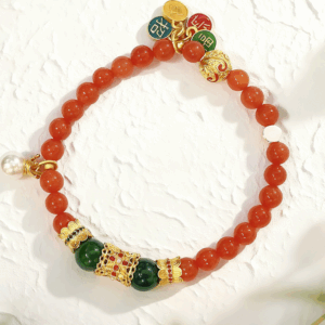 D55 Bead Bracelet: Popular Peach Blossom