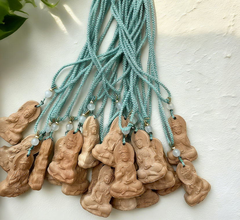 D141 Wooden Carved Pendant · Buddha Motif